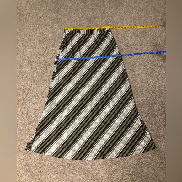 C Est.1946 maxi casual skirt M summer striped stretchy colourful elastic fabric - Picture 3 of 9